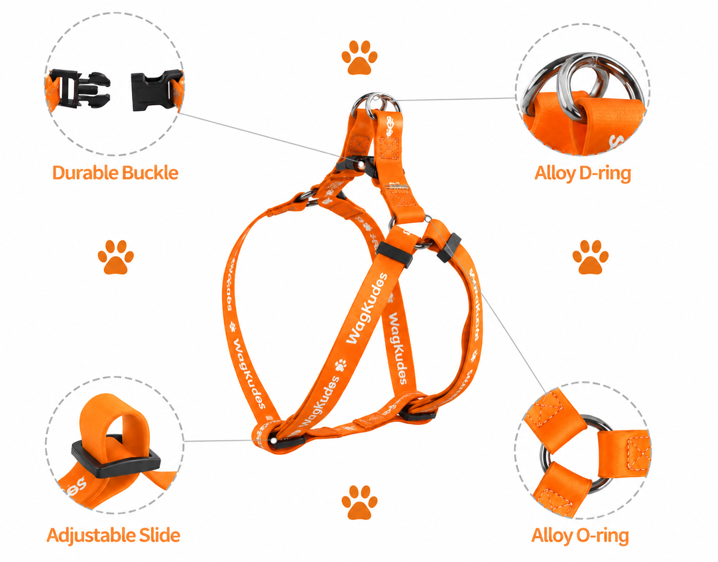 Waterproof Step-In Dog Harness  (B112)