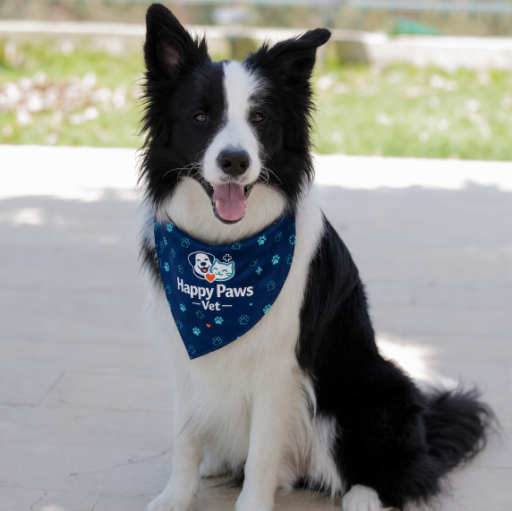 Custom Tie-On Dog Bandana (E101)
