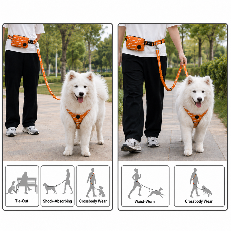 3-in-1 Hands-Free Dog Walking & Travel System (D113)